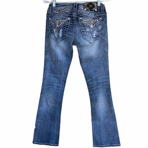 Miss Me Boot Jeans Bejeweled Bling Distressed 26